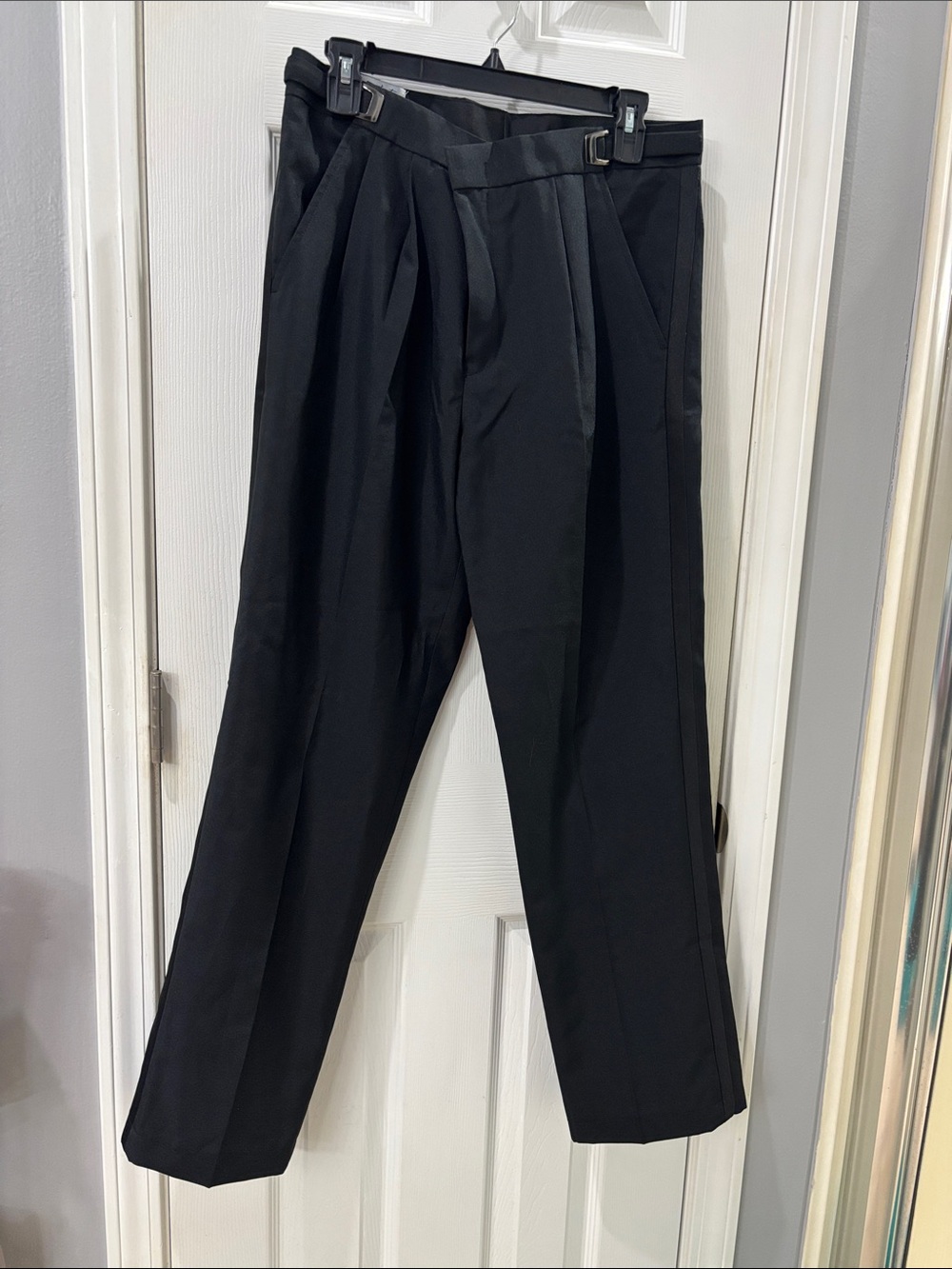 Men's Black Pleated Tux/Tails Dress Pants